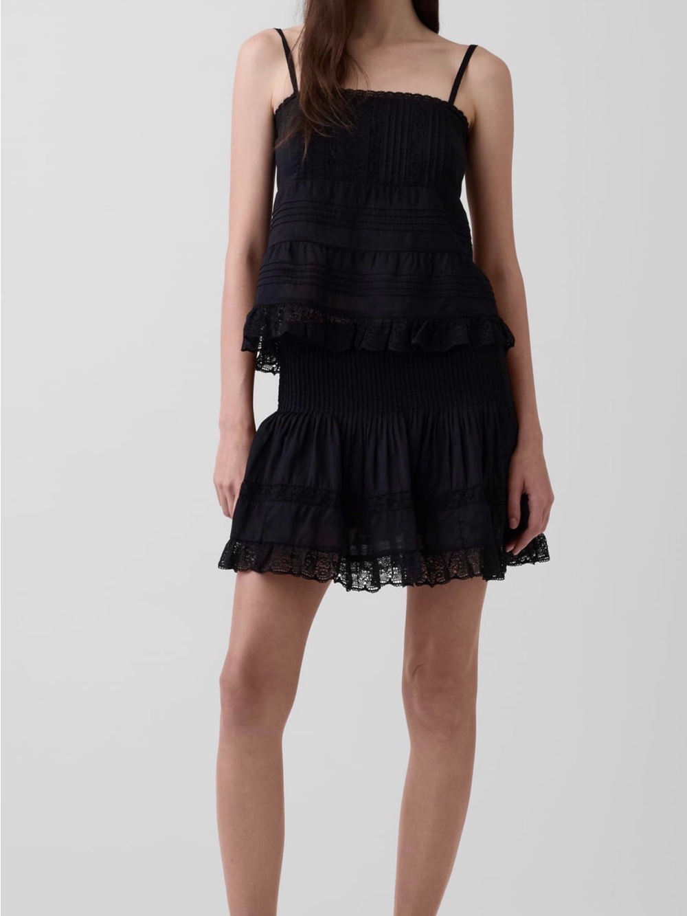 NWT GAP Black Lace Set (top & skort included)